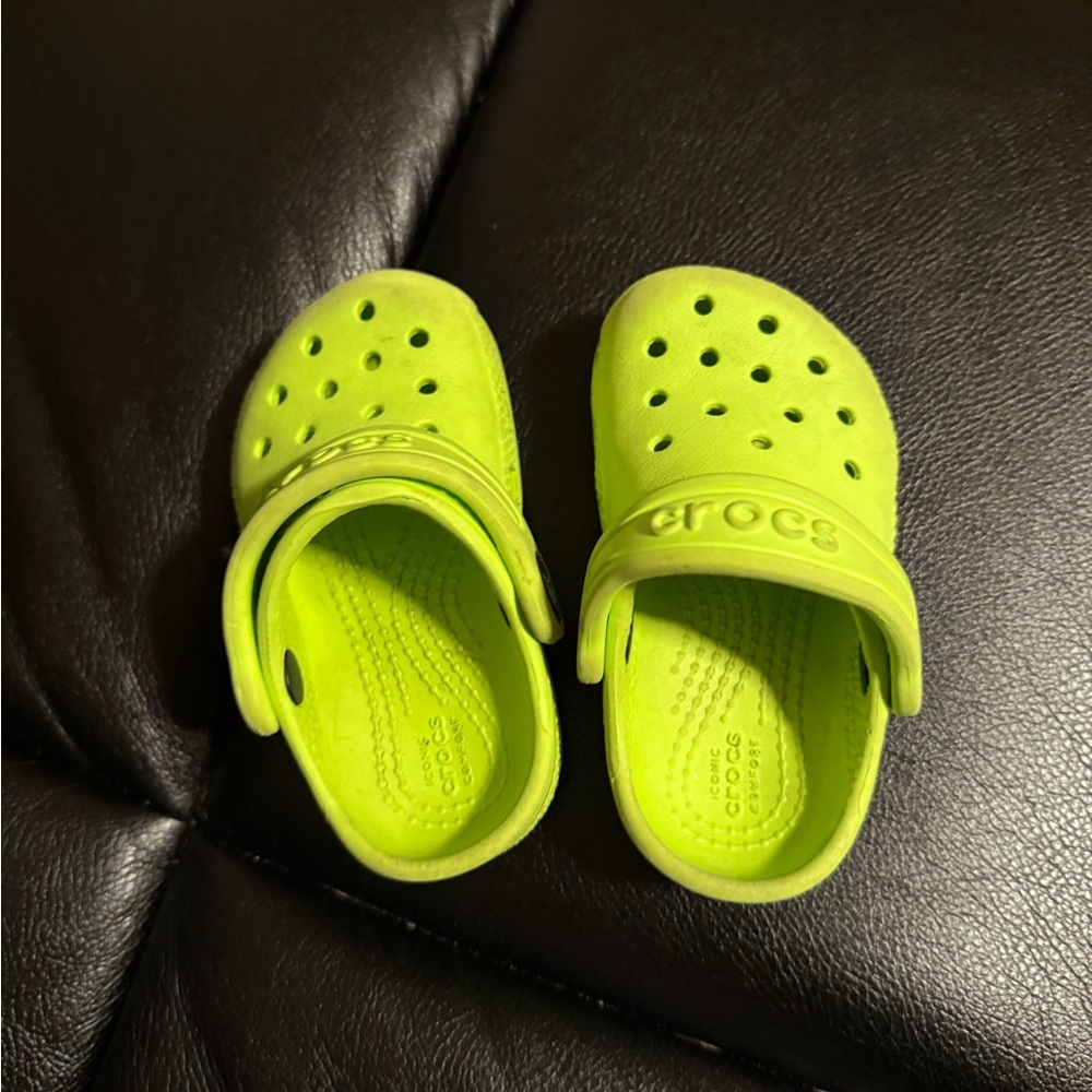 CROCS Kids Neon Green Sandals